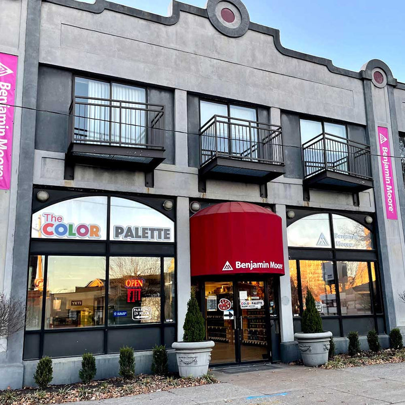 the color palette paint store building exterior