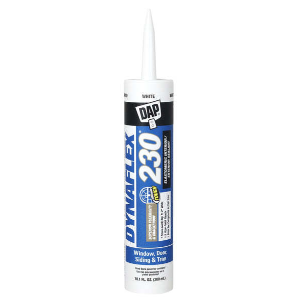 DAP Dynaflex 230 White Elastomeric Door, Trim and Window Sealant 10.1 oz.